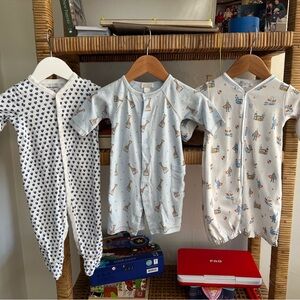 Lot of 3 Pima onesies baby - roller rabbit and kissy kissy